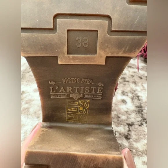 $178 L'Artiste by Spring Step Leather Lace-Up Boots NEW fallinluv Bordeaux 38/8 - Picture 8 of 8